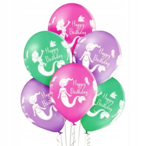 Balony uUrodzinowe syrenka Ariela mermaid 6x