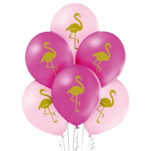 Balony lateksowe Flamingi różowe  6x