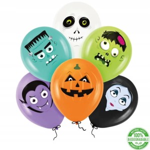 Balony Halloween BIO 6szt