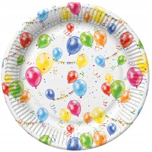 Talerzyki papierowe talerze w balony