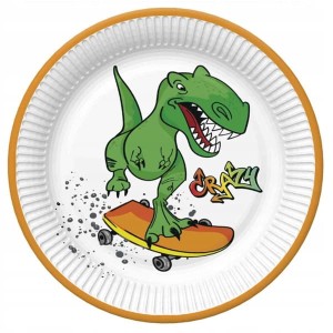 Talerze papierowe Dinozaur 8szt