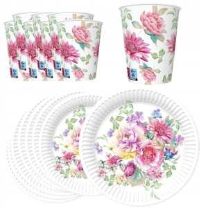Zestaw tTalerzykik Kubeczkki Kwia1-99 16x