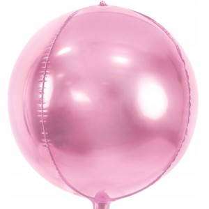 Balon foliowy kula jasny różowy 40cm