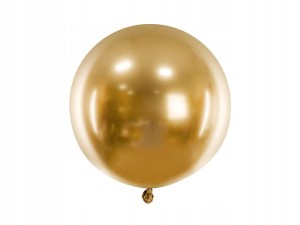 Balon okrągły Glossy kula złoty chromowany 60cm
