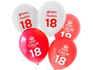 Balony 18 urodziny 5 szt