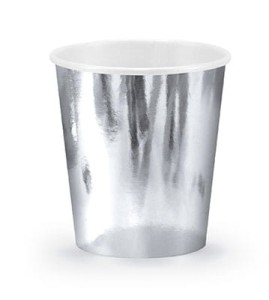 Kubeczki 180 ml srebrne 6 szt.