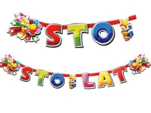 Baner urodzinowy STO LAT  160 cm.