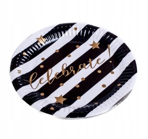 Talerzyki papierowe Celebratew  gwiazdki 8x