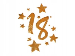 Serwetki 18 urodziny białe 20 szt