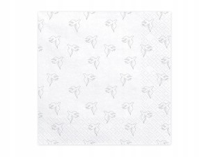 Serwetki komunijne gołąbek  srebrne 20 szt.