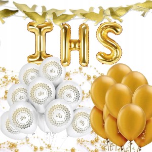 Zestaw komunijny złote dekoracje