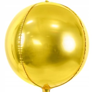 Balon foliowy Kula, 40cm, złoty 1 szt.