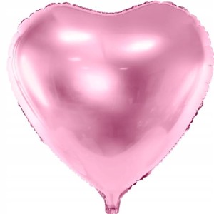 Balon foliowy Serce, 61cm, jasny róż 1 szt.