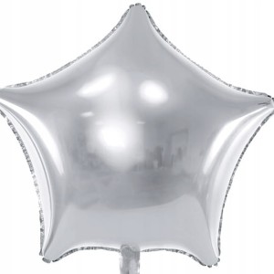 Balon foliowy gwiazda srebrna