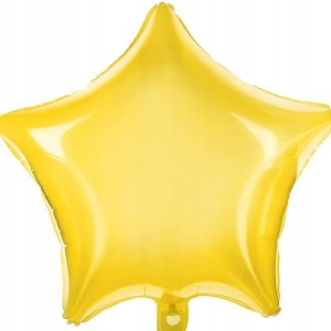 Balon foliowy gwiazda żółta neonowa 48cm