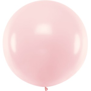 Balon pastel okrągły jasno różowy 100 cm