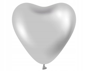 Balony platynowe srebrne serca  30cm