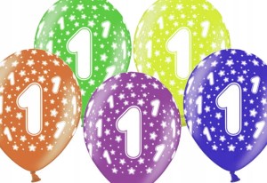 Balony lateksowe liczba 1,  5 szt