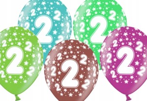 BBalony lateksowe liczba 2,  5 szt