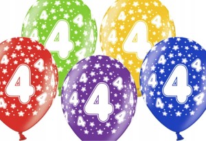 Balony lateksowe liczba 4,  5 szt