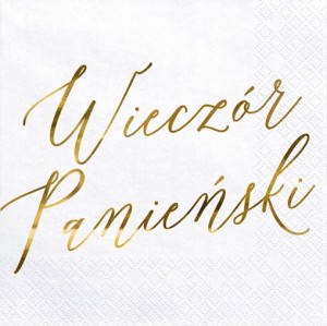 Serwetki papierowe napis Wieczór panieński 20 szt