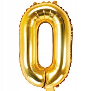 Balon foliowy Litera O, złoty, 35 cm.