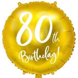 Balon foliowy 70th Birthday złoty 45cm