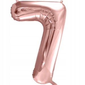 Balon foliowy cyfra 7, różowe złoto 86 cm
