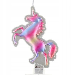 Świeczka na tort , Jednorożec , 1 szt.