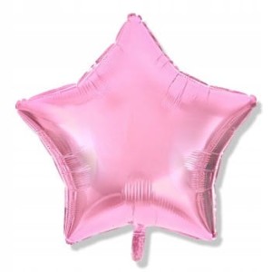 Balon gwiazdka jasno różowy pudrowy 25cm