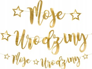 Baner urodzinowy girlanda napis