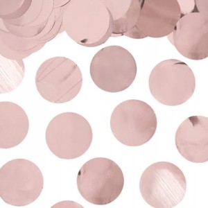 Konfetti kółka okrągłe różowe złoto