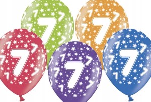 Balony lateksowe liczba 7,  5 szt