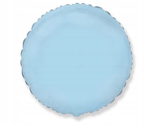 Balon foliowy okrągły  pudrowy niebieski 45cm
