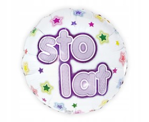 Balon foliowy sto Lat okrągły