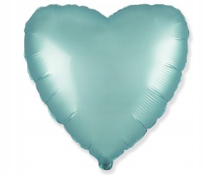 Balon foliowy serce satynowy pastel niebieski 46cm