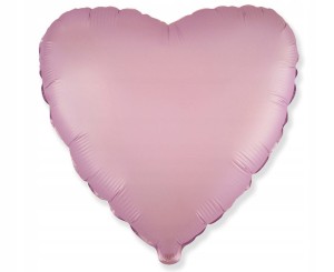 Balon foliowy serce satynowy pastel liliowy 46cm