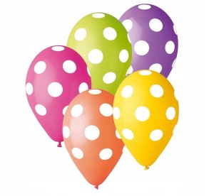 Balony w kropki grochy 5x