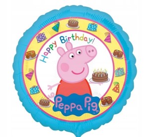 Balon foliowy Świnka Peppa Pig Happy Birthday