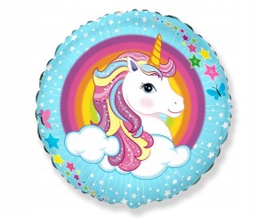 Balon foliowy Jednorożec, 45 cm.