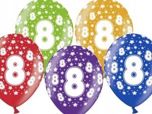 Balony lateksowe liczba 8,  5 szt