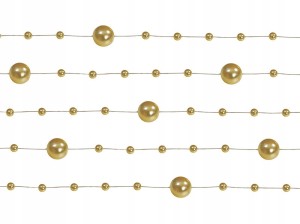 Girlanda perłowa  złota 5szt