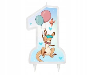 Świeczka na tort cyfra 1