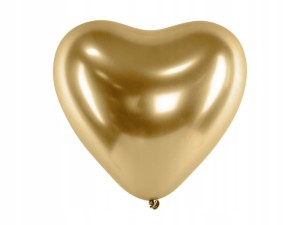 Balony glossy serca złote  20szt