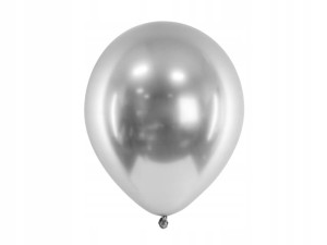 Balony glossy chrom srebrne