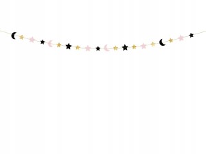 Girlanda gwiazdki i księżyce 1,9 m