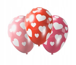 Balony z nadrukiem serca