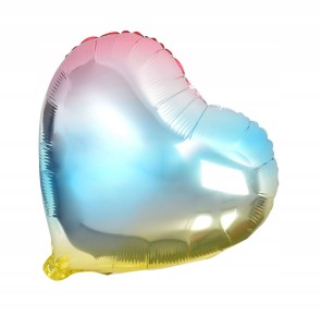 Balon foliowy tęczowy serce 45 cm