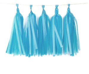 Girlanda frędzle niebieska 35 cm