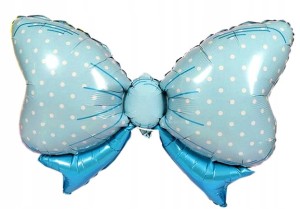 Balon foliowy kokarda błękitna